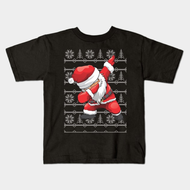 Funny Dabbing Santa Kids T-Shirt by dihart